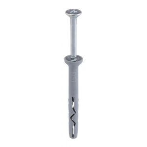 Klimas SM slagplug polyethyleen 5x30 mm platte kop PK Pozidriv PZ 2 verzinkt KLSM05030