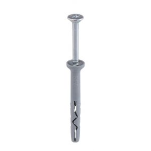 Klimas SM slagplug polyethyleen 5x50 mm platte kop PK Pozidriv PZ 2 verzinkt KLSM05050