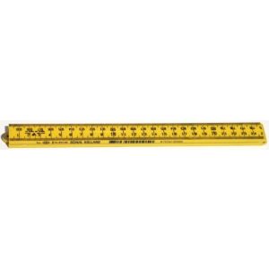 Schuil duimstok kunststof geel 1 m mm-cm 4 delen 8623