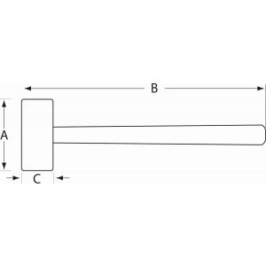 Bahco NSB502-FB vonkvrije voorhamer CU-BE koper beryllium FB 450 g NSB502-450-FB