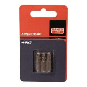 Bahco 59S/PH 3P bit 1/4 inch 25 mm Phillips PH 1 3 delig 59S/PH1-3P