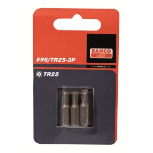 Bahco 59S/TR 3P bit 1/4 inch 25 mm Torx Tamper TR 7 3 delig 59S/TR7-3P