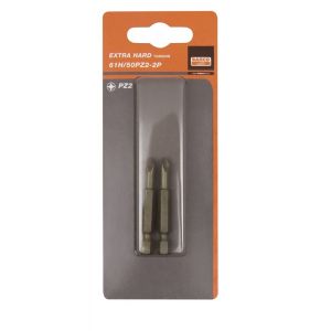 Bahco 61H/50PZ 2P bit 1/4 inch 50 mm Pozidriv PZ 1 gehard 2 delig 61H/50PZ1-2P