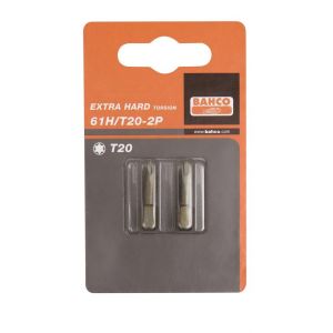 Bahco 61H/T 2P bit 1/4 inch 25 mm Torx T 25 gehard 2 delig 61H/T25-2P