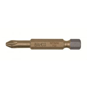 Bahco 62TIN/50PZ bit 1/4 inch 50 mm Pozidriv PZ 2 tin 10 delig 62TIN/50PZ2