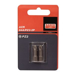 Bahco 64A/PZ 2P bit 1/4 inch 25 mm Pozidriv PZ 3 ACR 2 delig 64A/PZ3-2P