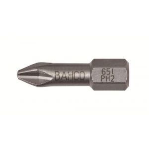 Bahco 65I/PH bit 1/4 inch 25 mm Phillips PH 3 RVS 10 delig 65I/PH3