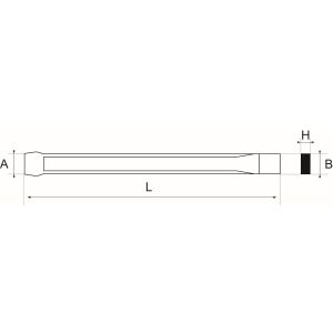 Bahco 8740 koudbeitel 250x25x12 mm 874002500