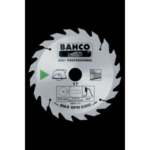 Bahco 8501 cirkelzaagblad hardmetaal hout 125x20 mm 16T 8501-2