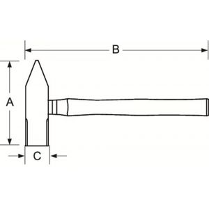 Bahco NS5B04-FB vonkvrije bankhamer CU-BE koper beryllium FB 500 g NSB504-500-FB