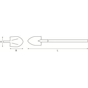 Bahco NS802 vonkvrije schop AL-BR aluminium brons 290 mm NS802-290