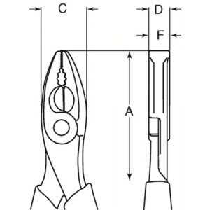 Bahco NS400 vonkvrije combinatietang AL-BR aluminium brons 200 mm NS400-200