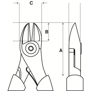 Bahco NSB402 vonkvrije zijsnijtang CU-BE koper beryllium 160 mm NSB402-160