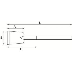 Bahco NSB704 vonkvrije schraper CU-BE koper beryllium lang 225 mm NSB704-225