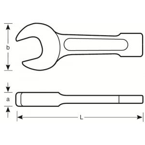 Bahco NS100 vonkvrije steekslagsleutel AL-BR aluminium brons 35 mm NS100-35