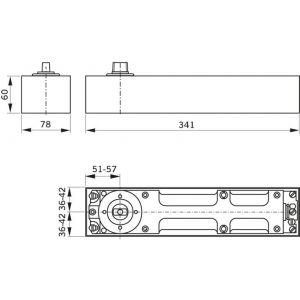 Dormakaba BTS 80 vloerveer EN 4 35 Nm met normale as en cementkast 80110000