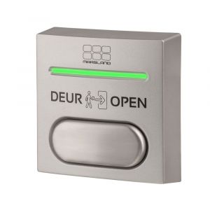 Maasland DK50 deurautomaat drukknop opbouw zilver met LED rood-groen