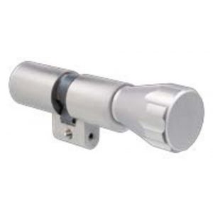 Evva rondcilinder dubbel knop MCS 46/K56=102 mm keersleutel plan messing vernikkeld knopmodel KKN RKZ 46/K56-MCS-HS