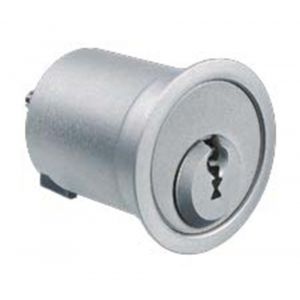 Evva meubelcilinder 36 mm lang NL diameter 25 mm stiftsleutel conventioneel plan messing vernikkeld MRT25-36-NL-HS