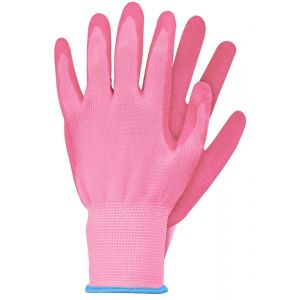 Talen Tools werkhandschoen latex roze maat M WH31M