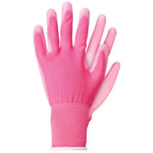 Talen Tools werkhandschoen licht polyester roze maat S WH73S