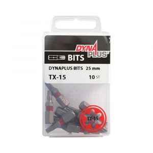 Dynaplus schroefbit 25 mm Torx TX 15 rood blister 10 stuks 8938.00.10015