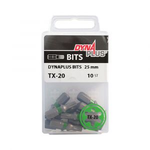 Dynaplus schroefbit 25 mm Torx TX 20 groen blister 10 stuks 8938.00.10020