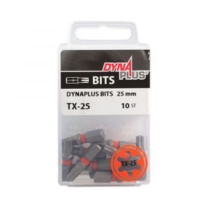 Dynaplus schroefbit 25 mm Torx TX 25 oranje blister 10 stuks 8938.00.10025