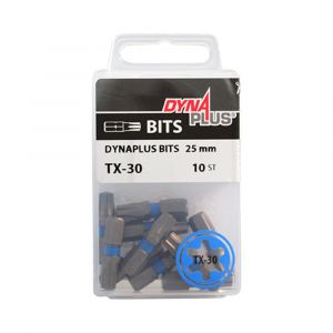 Dynaplus schroefbit 25 mm Torx TX 30 blauw blister 10 stuks 8938.00.10030