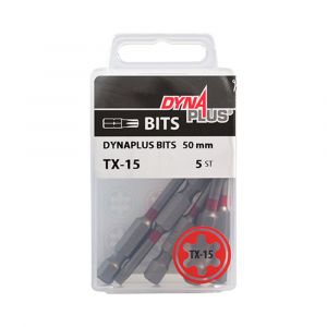 Dynaplus schroefbit 50 mm Torx TX 15 rood blister 5 stuks 8938.00.20015