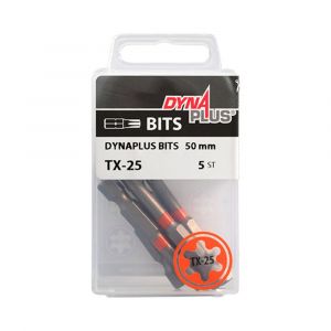 Dynaplus schroefbit 50 mm Torx TX 25 oranje blister 5 stuks 8938.00.20025