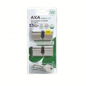 AXA dubbele veiligheidscilinder set 2 stuks gelijksluitend Security 30-30 7211-00-08/BL2