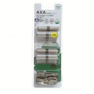 AXA dubbele veiligheidscilinder set 4 stuks gelijksluitend Security 30-30 7211-00-08/BL4