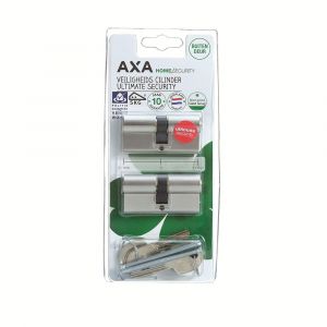 AXA dubbele veiligheidscilinder set 2 stuks gelijksluitend Ultimate Security 30-30 7251-00-08/BL2