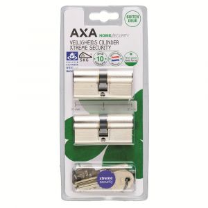 AXA dubbele veiligheidscilinder set 2 stuks gelijksluitend Xtreme Security 30-30 7261-00-08/BL2