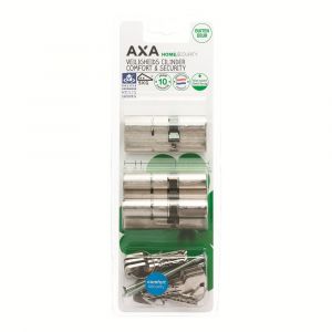 AXA dubbele veiligheidscilinder set 3 stuks gelijksluitend Comfort Security verlengd 30-45 7231-03-08/BL3