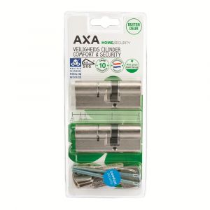 AXA dubbele veiligheidscilinder set 2 stuks gelijksluitend Comfort Security verlengd 30-45 7231-03-08/BL2