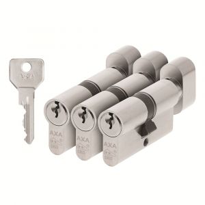 AXA knop veiligheidscilinder set 3 stuks gelijksluitend Security K30-30 7215-00-08/G3