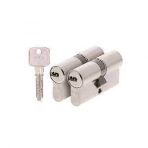 AXA dubbele veiligheidscilinder set 2 stuks gelijksluitend Comfort Security 30-30 7231-00-08/BL2