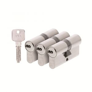 AXA dubbele veiligheidscilinder set 3 stuks gelijksluitend Comfort Security 30-30 7231-00-08/BL3