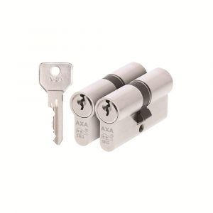 AXA dubbele veiligheidscilinder set 2 stuks gelijksluitend Security 30-30 7211-00-08/BL2