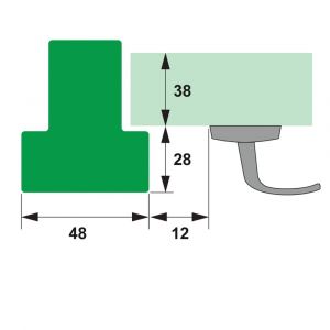 AXA deurbeveiligingsstrip M2-IN 7602-00-91/BL