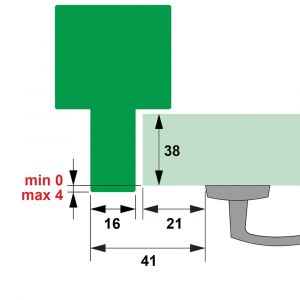 AXA deurbeveiligingsstrip M3-EX 0-4 7603-00-91/BL