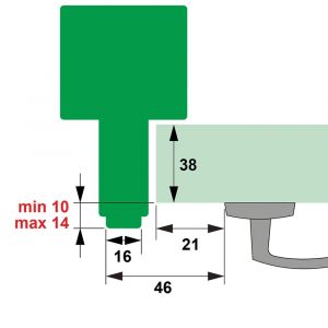 AXA deurbeveiligingsstrip M3-EX 10-14 7607-10-88/BL