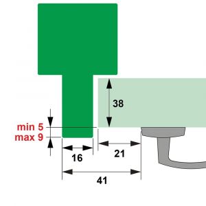 AXA deurbeveiligingsstrip M3-EX 5-9 7607-05-88/BL