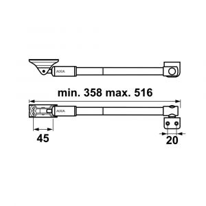 AXA telescopische uitzetter 35IN 2836-00-54