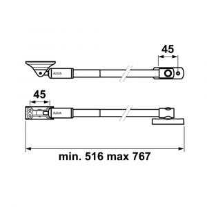 AXA telescopische uitzetter 50EX 2845-00-54/E