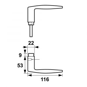 AXA deurkruk Curve 6150-71-11/BL