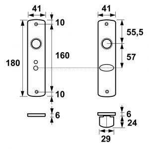 AXA Curve toiletdeurschilden TL 57-5 6350-45-91/57E