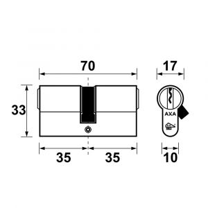 AXA dubbele veiligheidscilinder Security verlengd 35-35 7211-11-08